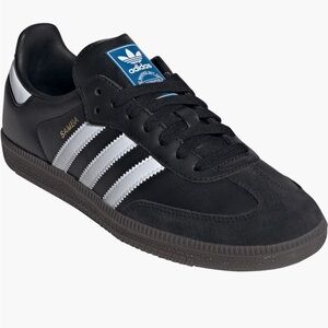 ADIDAS Gender Inclusive SAMBA OG Sneakers in Black/White/Clear Granite W 8.5 NEW